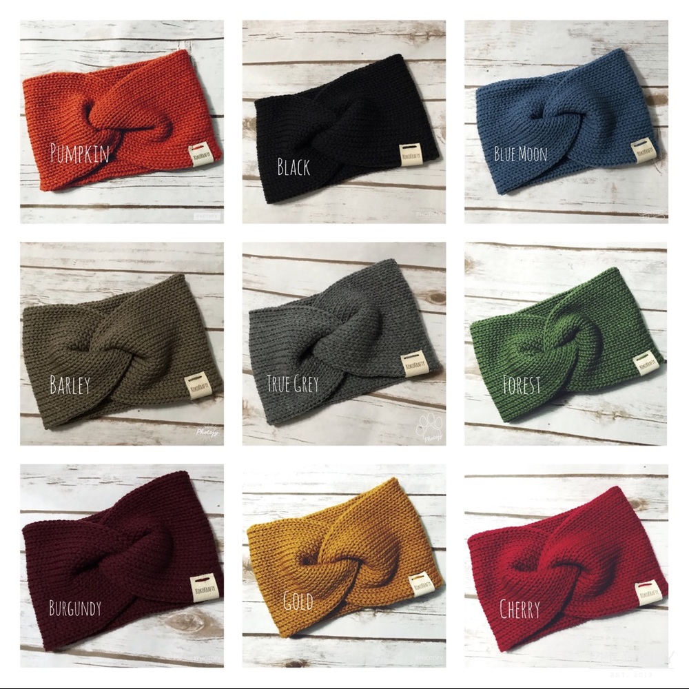Soloma twisted ear warmers